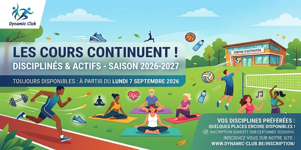 Reprise des cours – saison 2026-2027